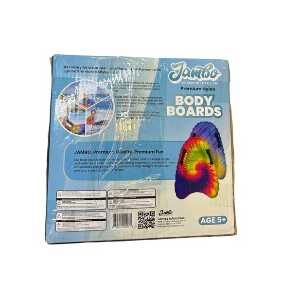 NIB JAMBO Inflatable Surf Body Board with Handles, Boogie Board for Beach - Picture 2 of 7